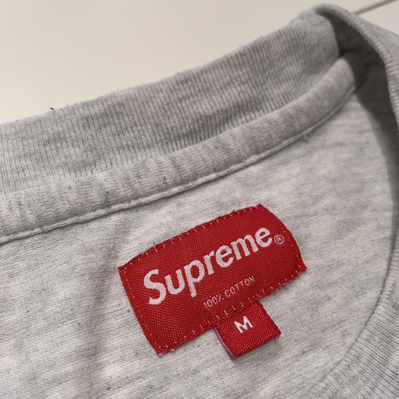 Supreme Small Box Logo Tee Ash Heather Grey /... - Depop