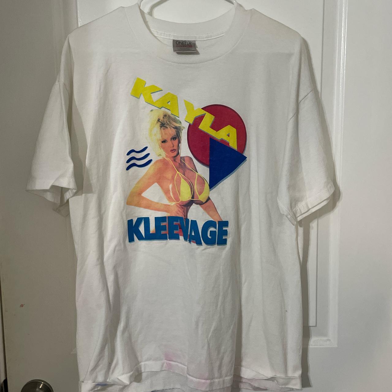 90s Kayla Kleevage Tee Sz Xl Fits Like L Few Depop