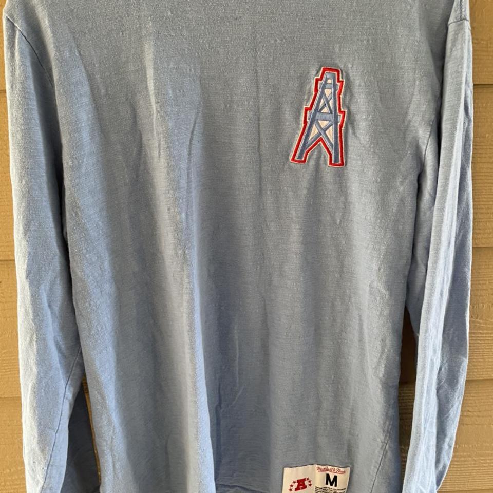 Houston Oilers Long Sleeve Sz M No rips no stains - Depop