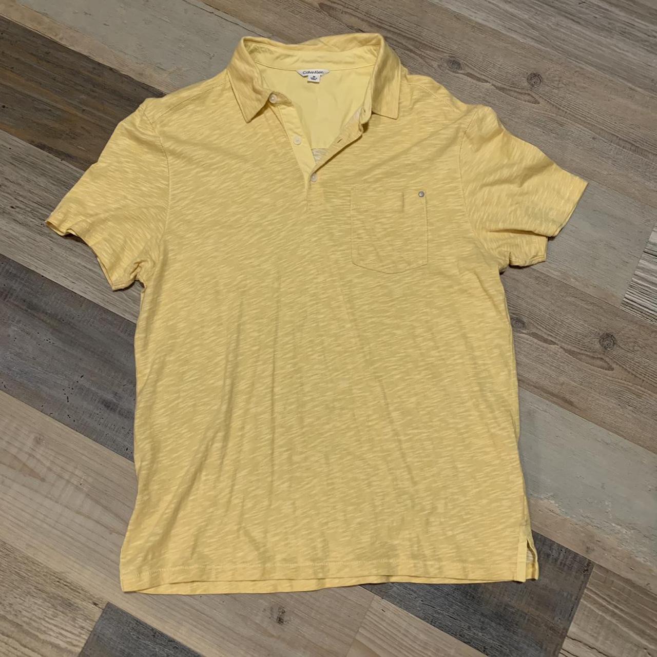 Calvin Klein Men's Yellow Polo-shirts | Depop