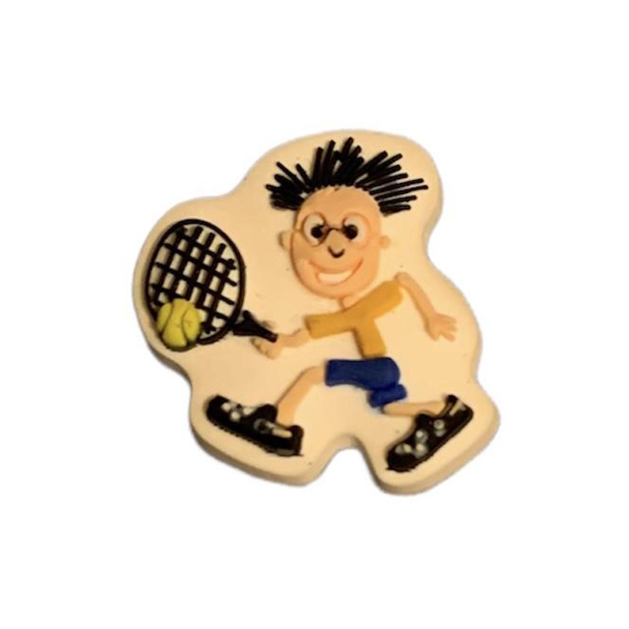 Tennis player jibbitz shoe accessory for your crocs... Depop