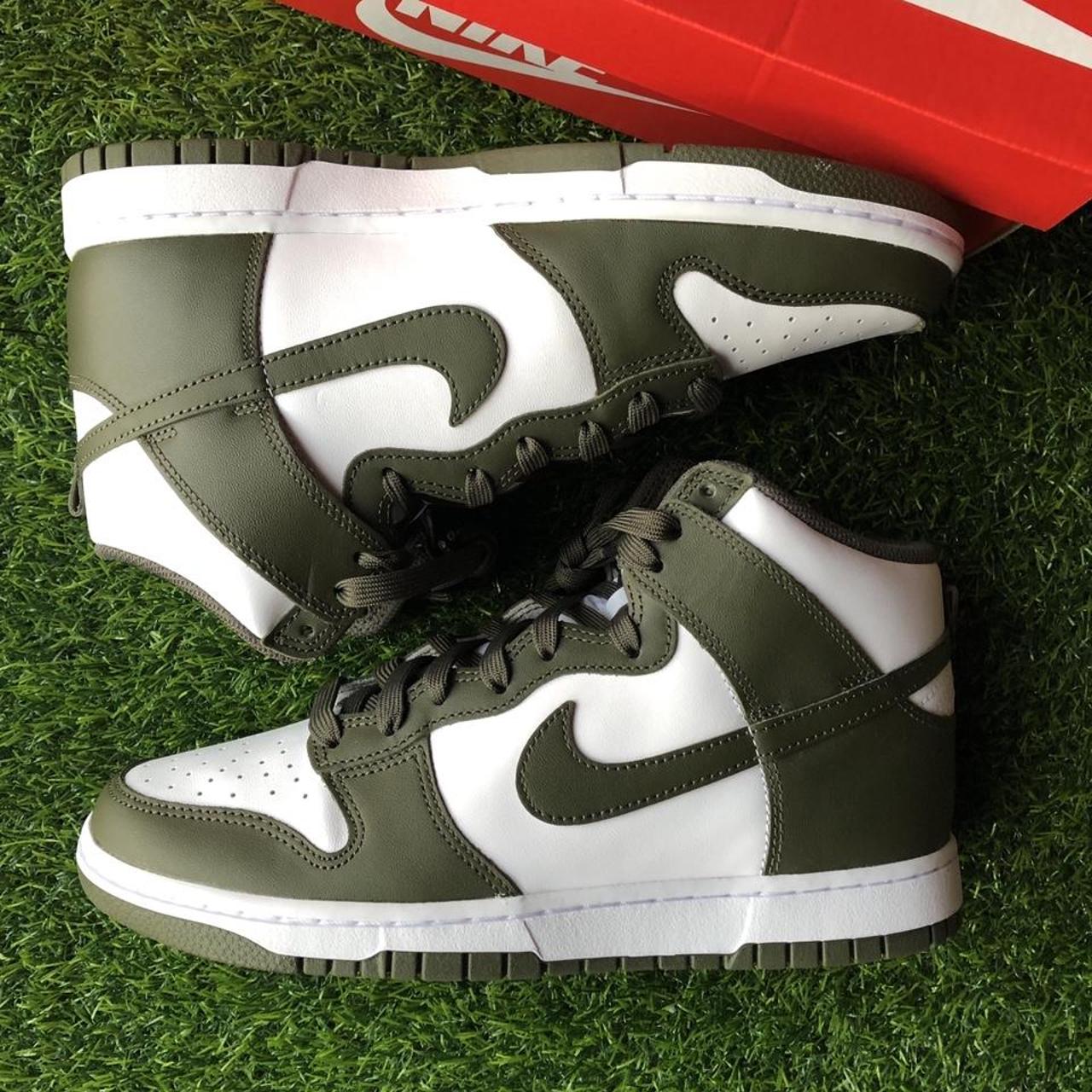 SOLD OUT Nike Dunk High Khaki DS - Nuove -... - Depop