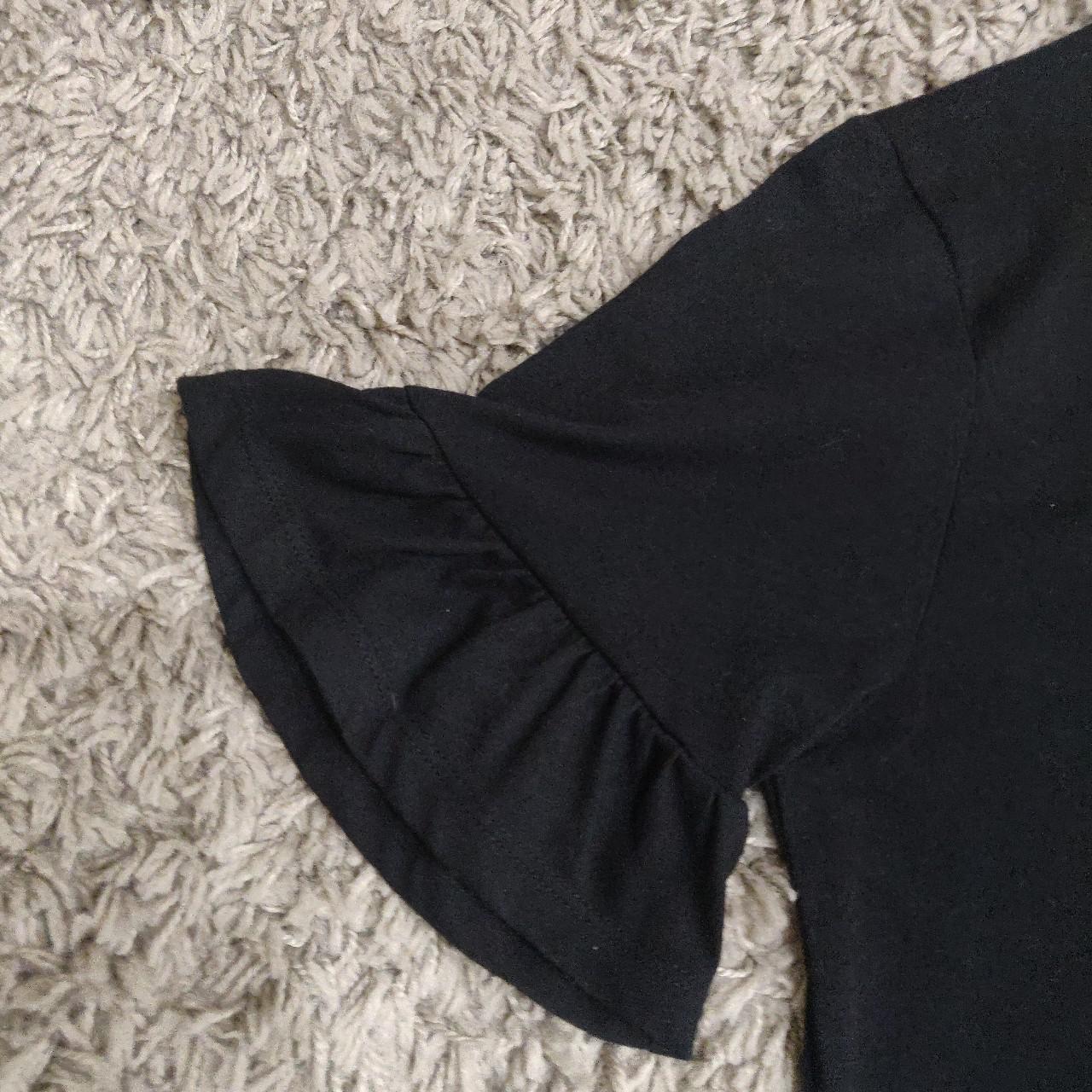 PAPAYA BLACK DRESS WITH FRILL SLEEVES WOMEN SIZE... Depop