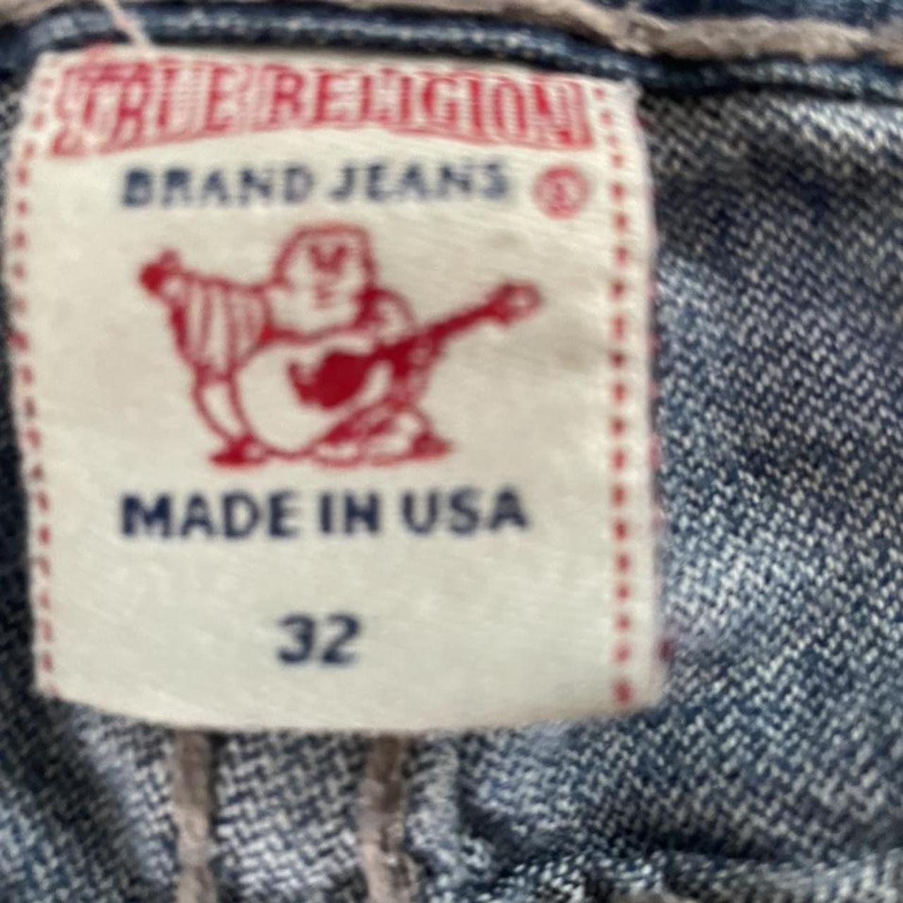 True religion jeans White stitching Size 32 MESSAGE... - Depop