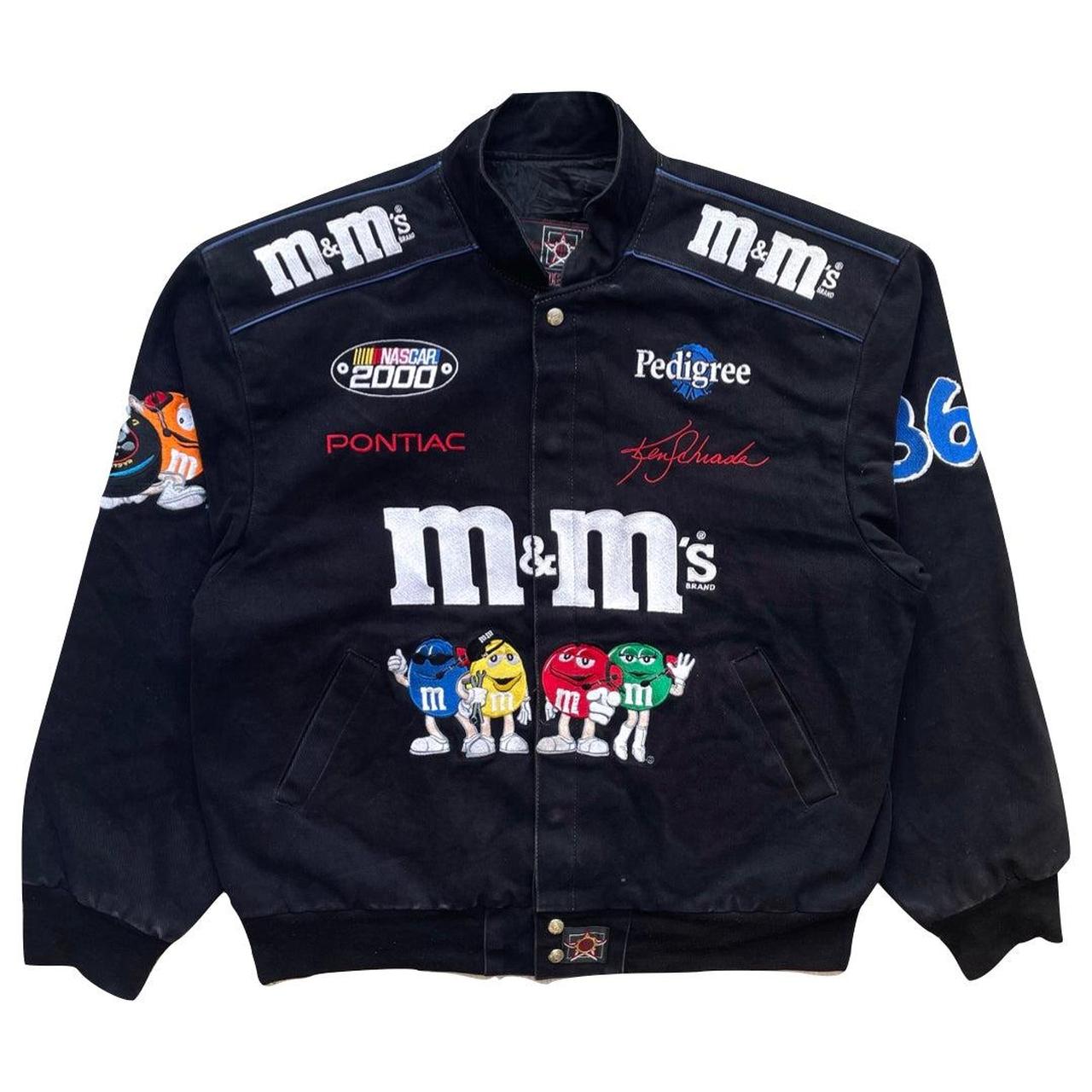 Vintage Black M&M's NASCAR racing jacket, in good... - Depop