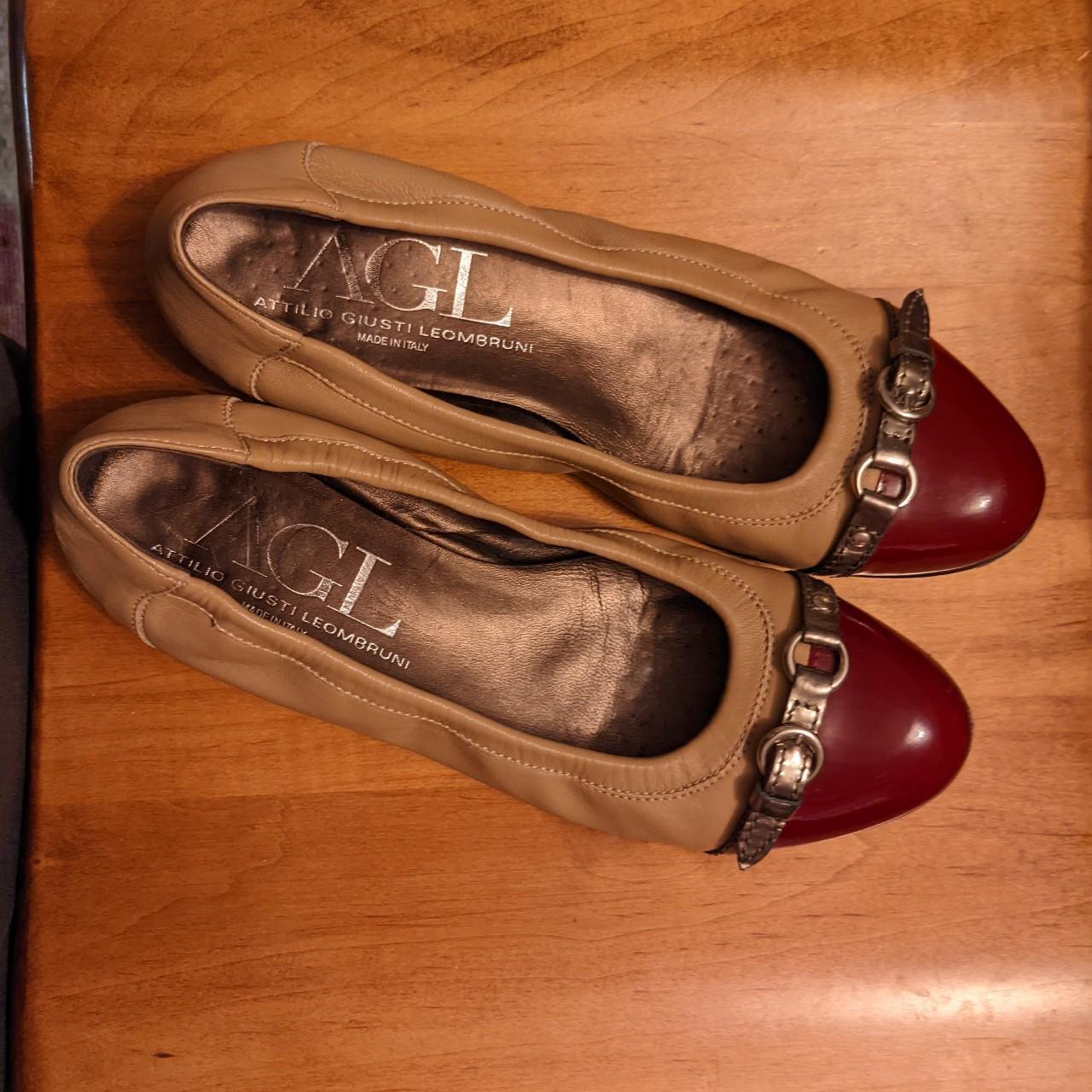 AGL Attilio Giusti Leombruni ballet flats vero cuoio Depop