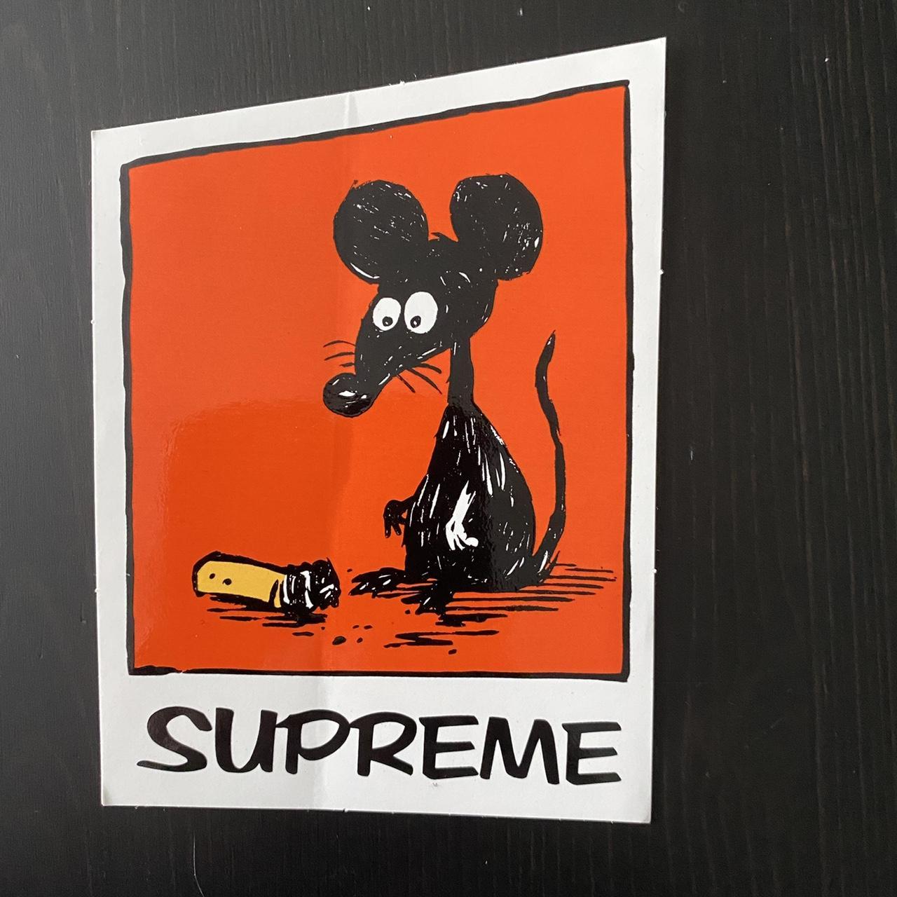 Orange supreme outlet sticker