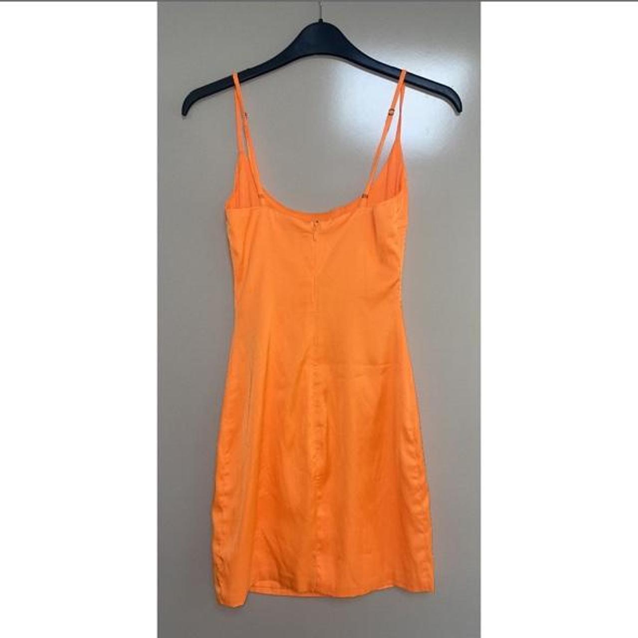 Oh Polly orange satin mini dress Size 4, perfect... Depop