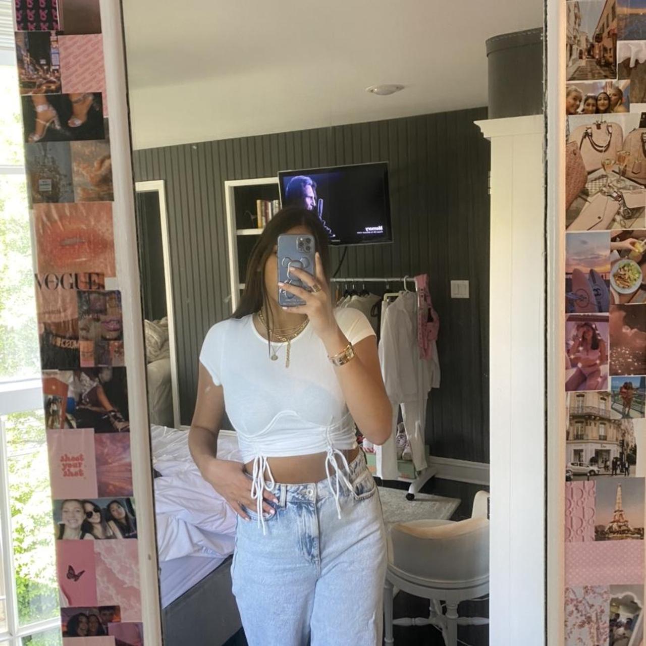 Princess Polly Women's White Crop-top | Depop