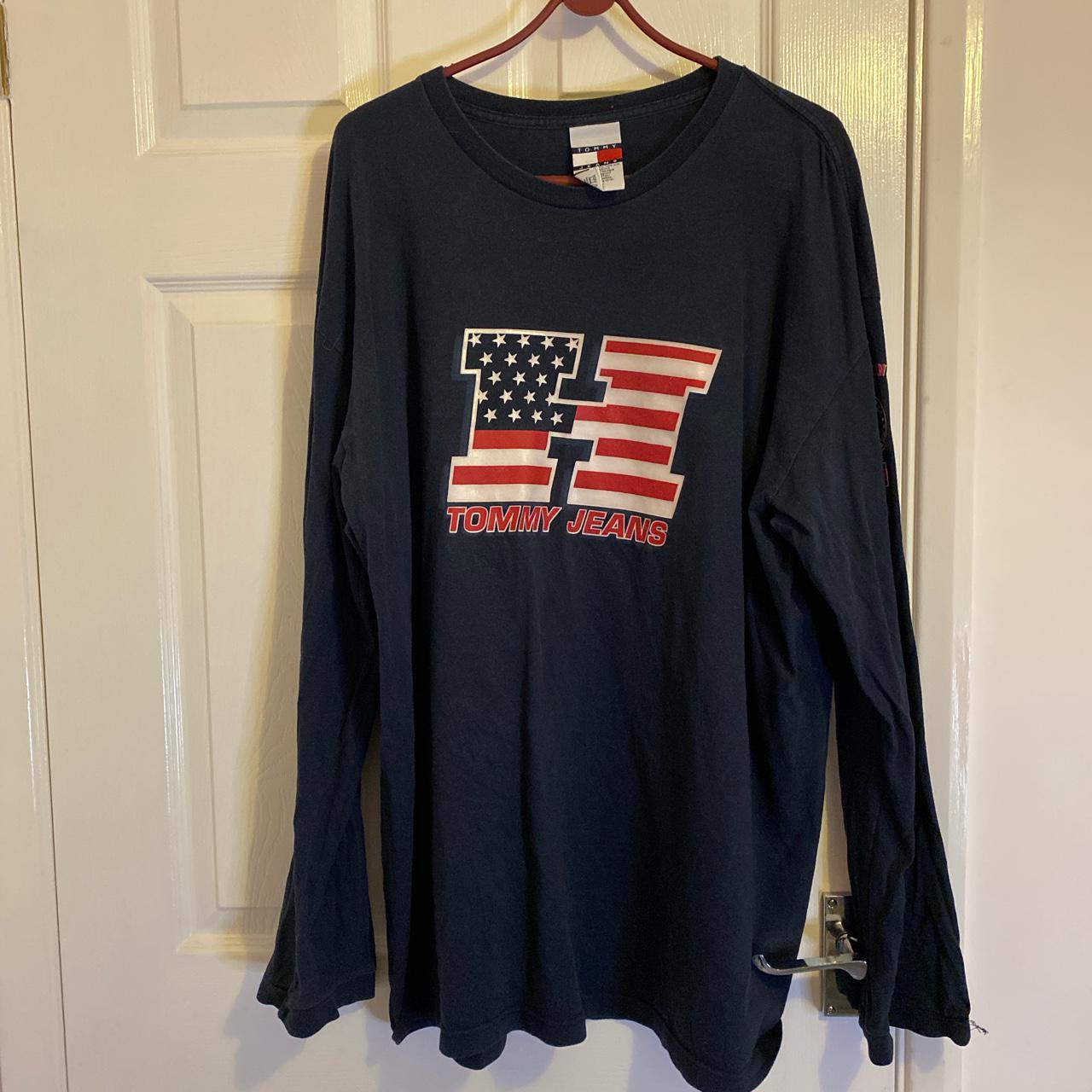 Oversized Tommy Hilfiger long sleeve T. Vintage and... - Depop