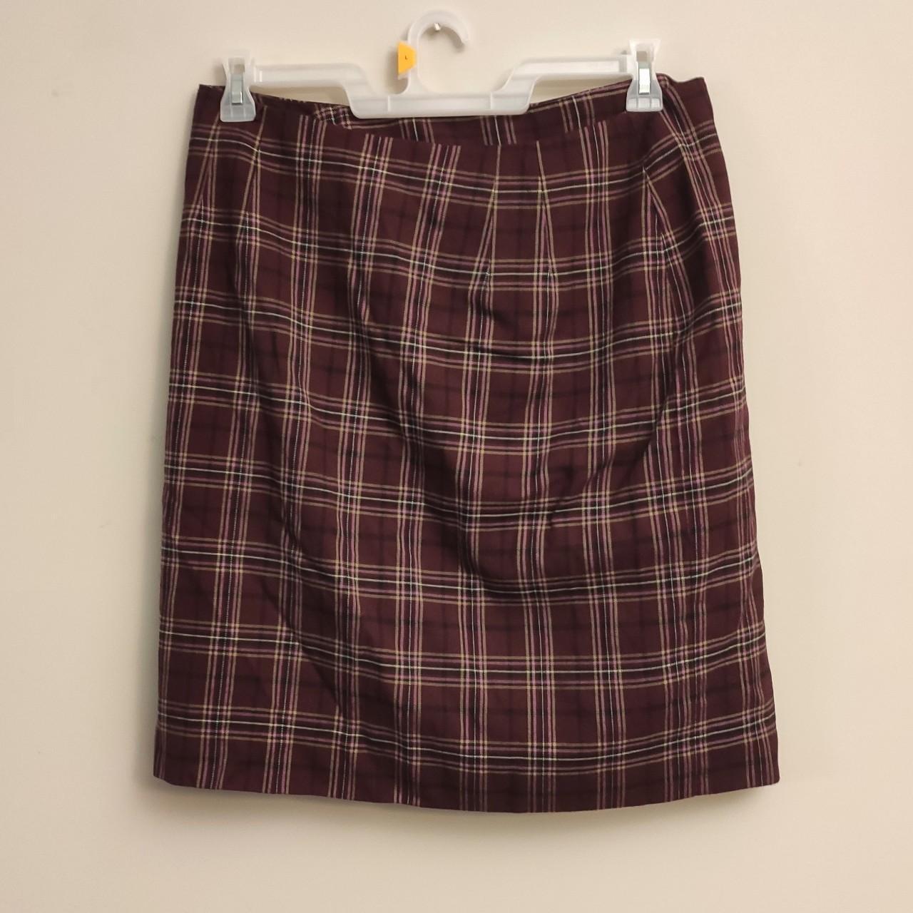 Women's Charter Club Plaid School Girl Skirt Size 16... - Depop