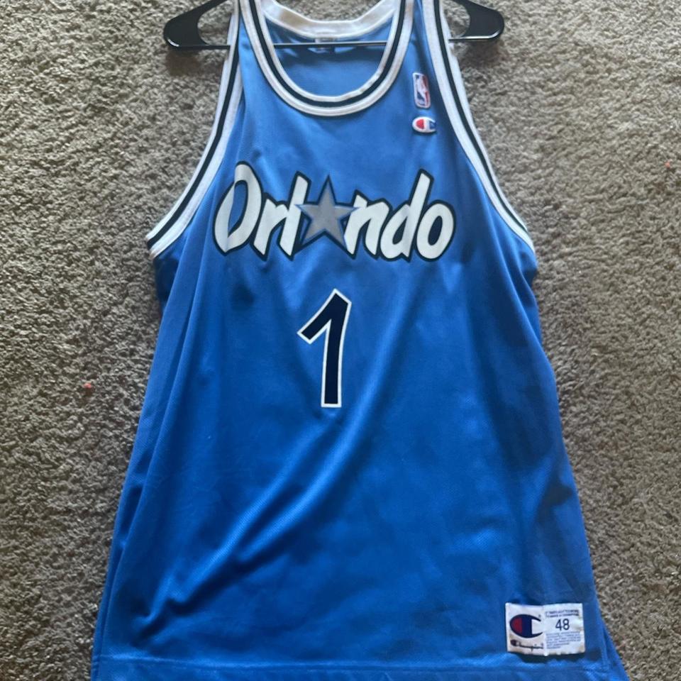 Champion Orlando Hardaway basketball jersey Black - Depop