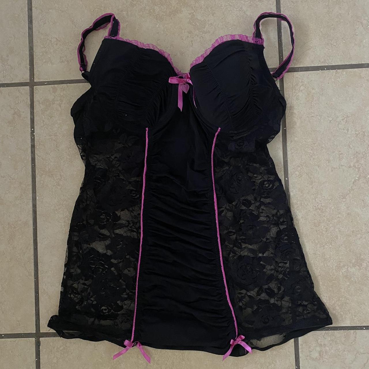 Vintage playboy bra corset lace top, has cute... Depop
