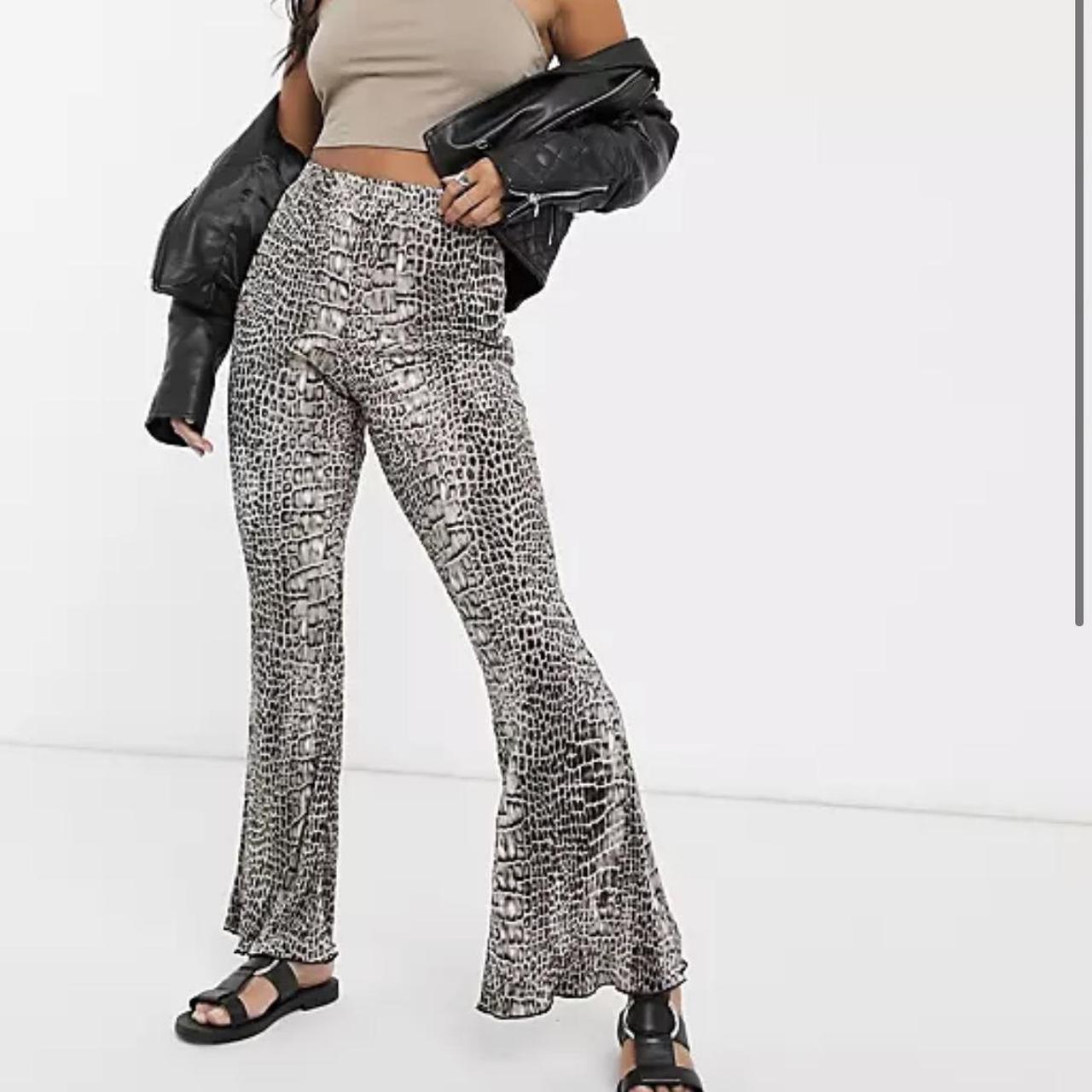 Topshop Crocodile Print Plisse