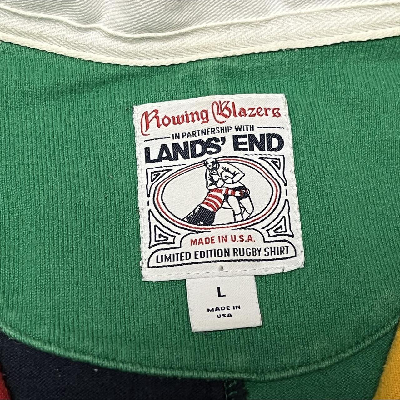 ROWING BLAZERS X LANDS END MULTICOLORED RUGBY SUPER... Depop