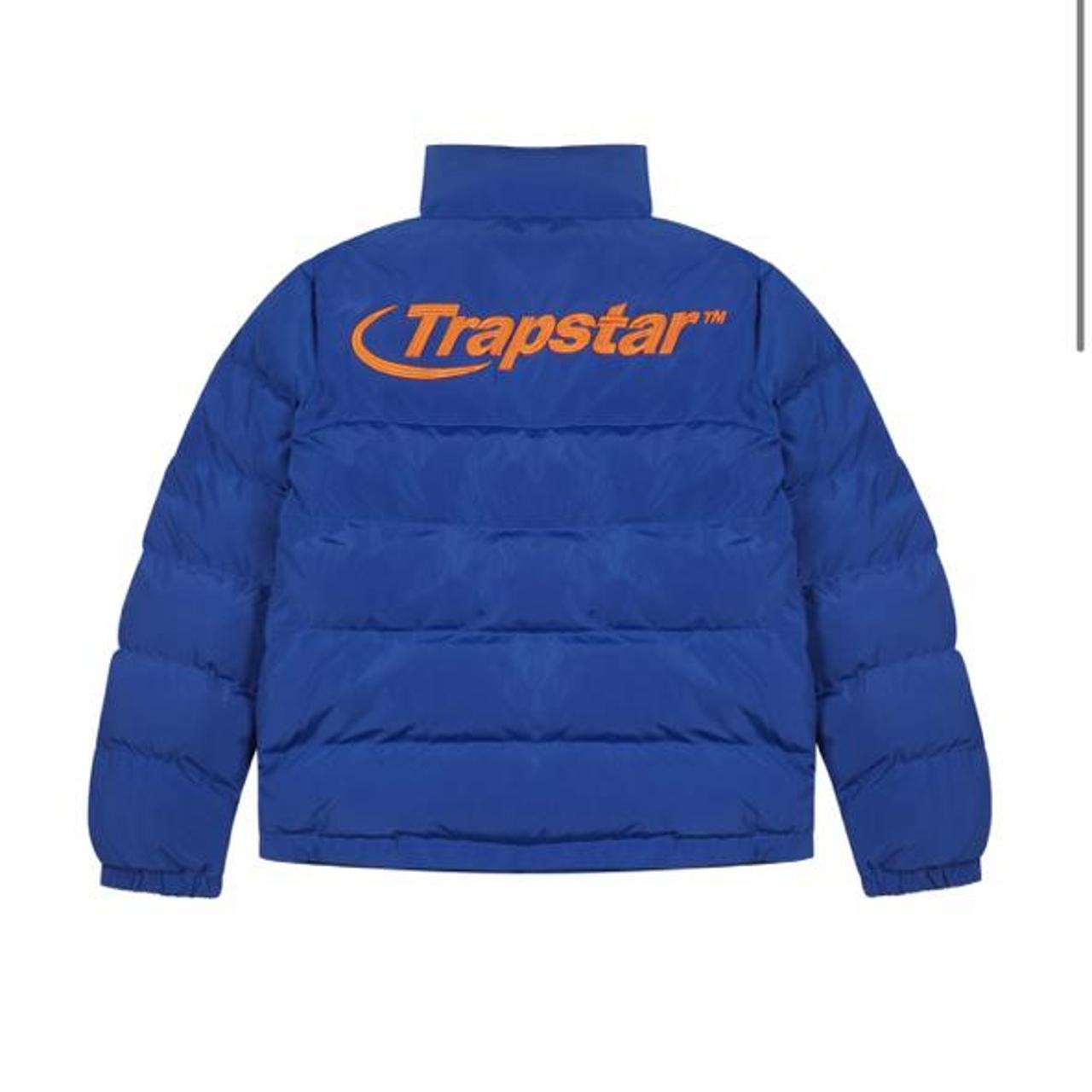 Trapstar Hyperdrive Puffer Jacket Blue/Orange Size M - Depop