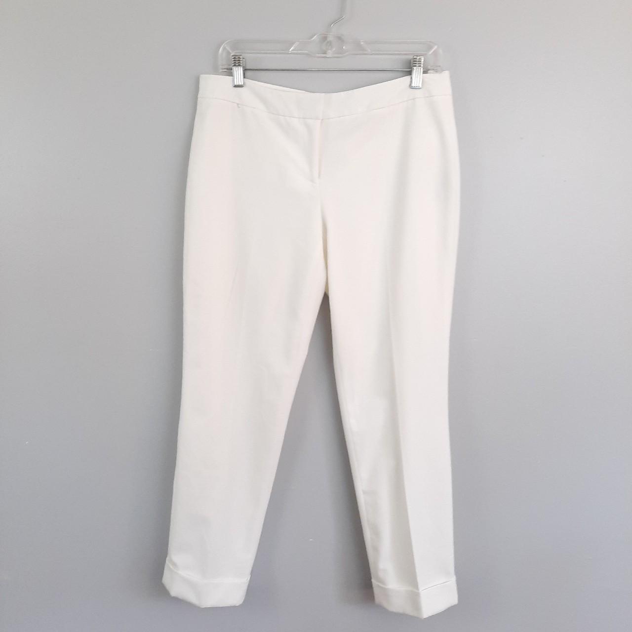 Vince Camuto Women's White Trousers | Depop