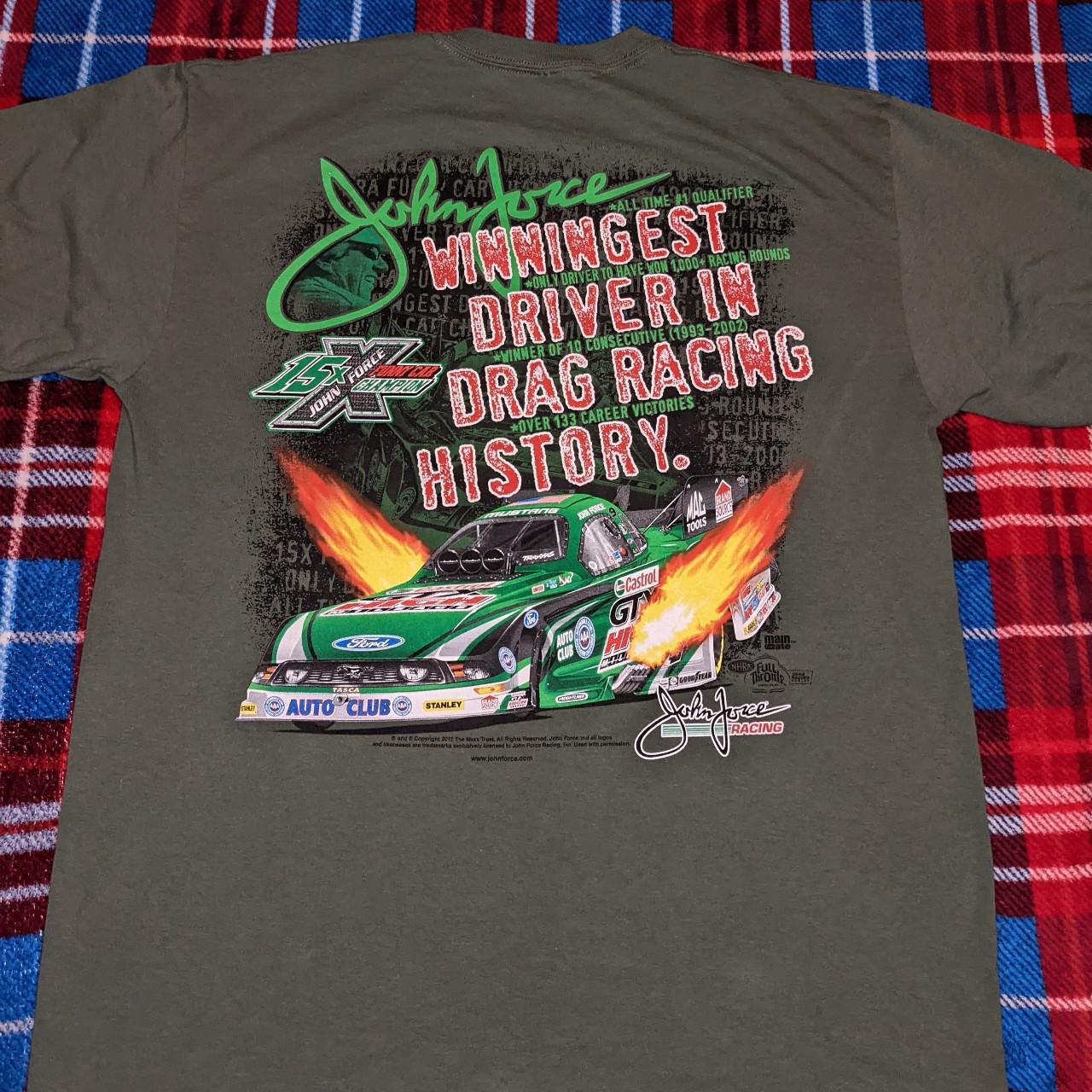 Vintage 2012 John Force Drag Racing Shirt. Size - Depop