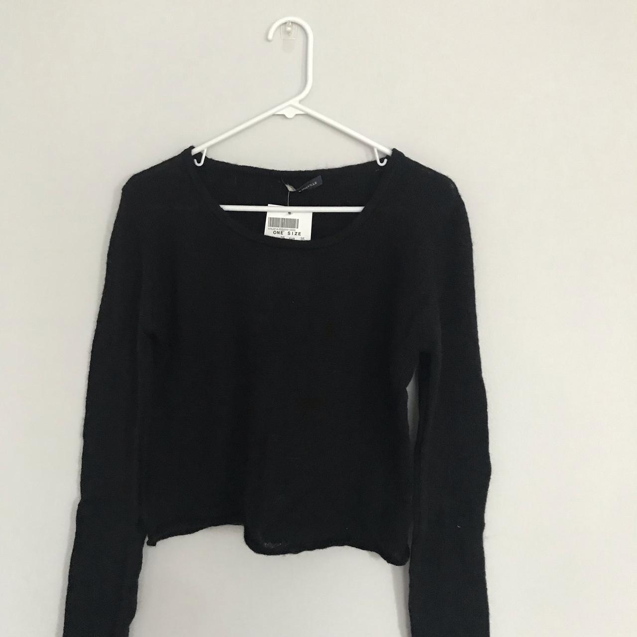 Brandy Melville Andi Mohair Sweater in Black 🖤 BNWT.... - Depop