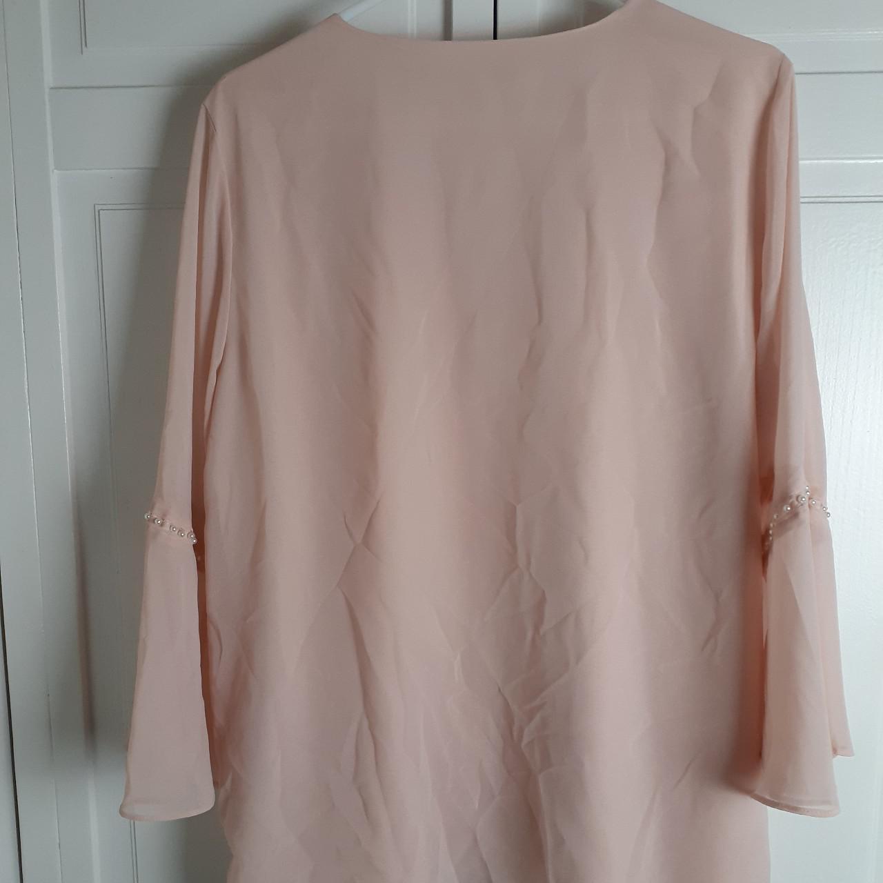 Calvin Klein Women's Blouse Blush Pink Size Large L... - Depop