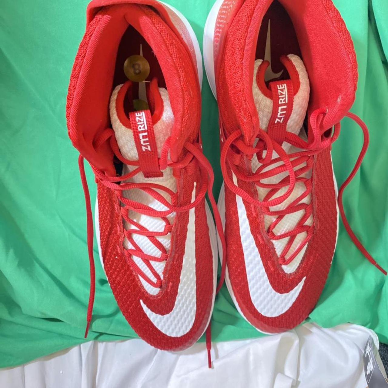 Nike Zoom Rize Red White Basketball Shoes Men's Size... - Depop