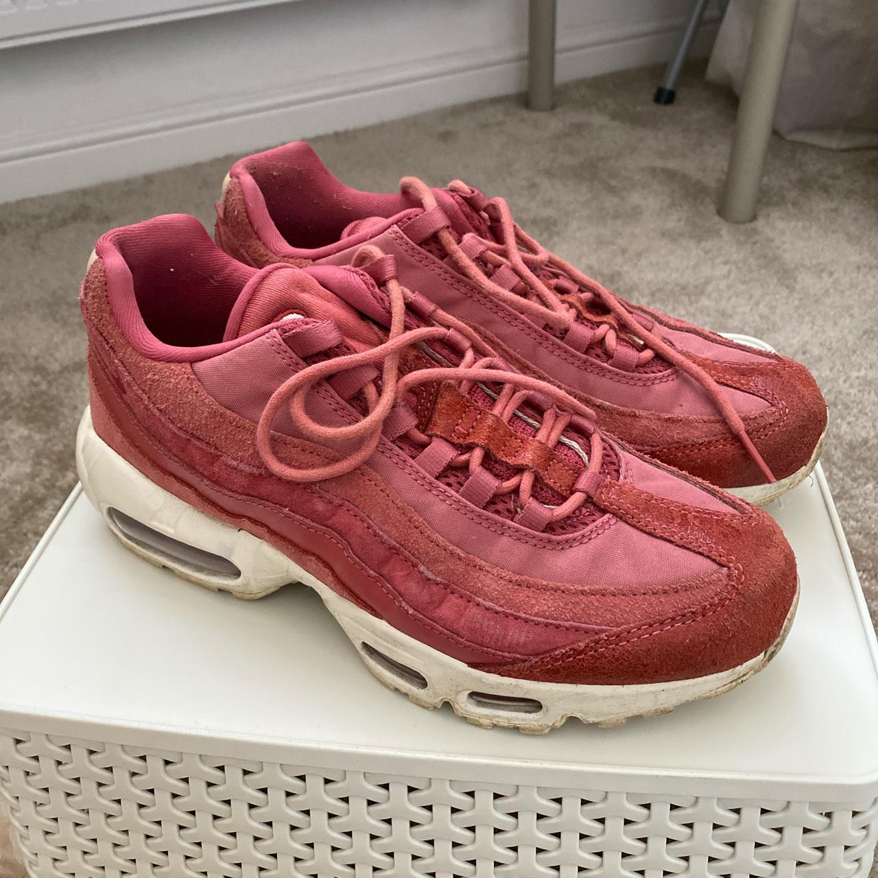 Dark pink Nike Air Max 95 s 110 s worn a handful