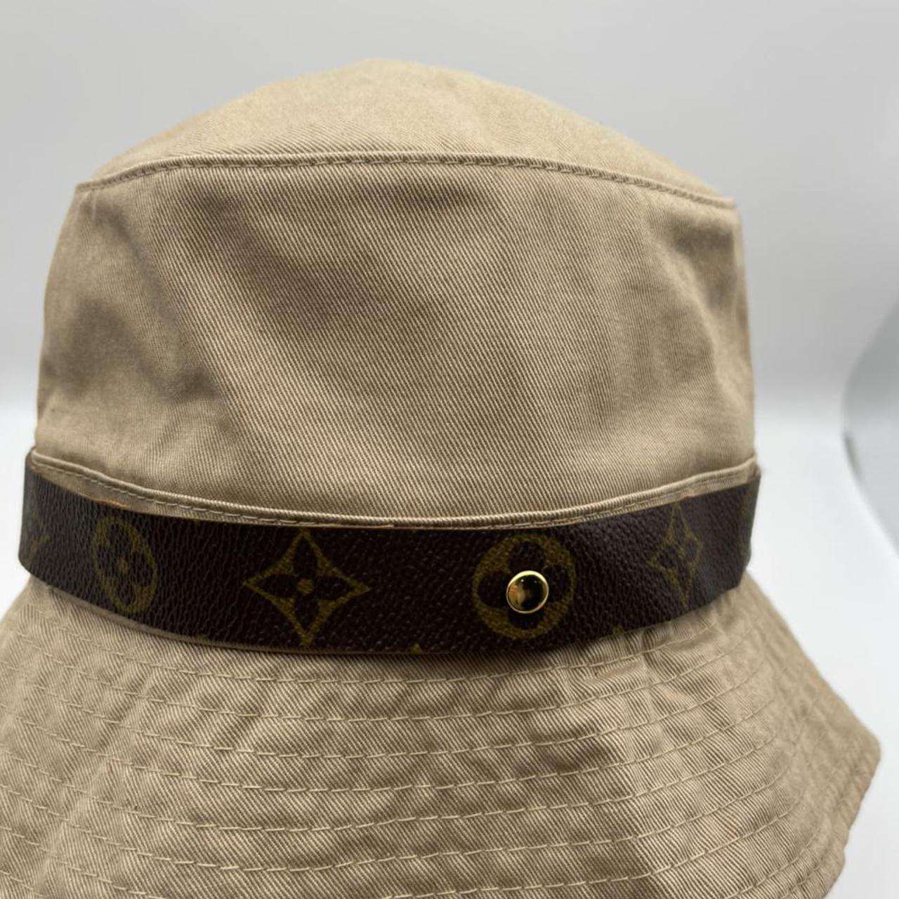 Upcycled Louis Vuitton trucker hat. Has the ponytail - Depop