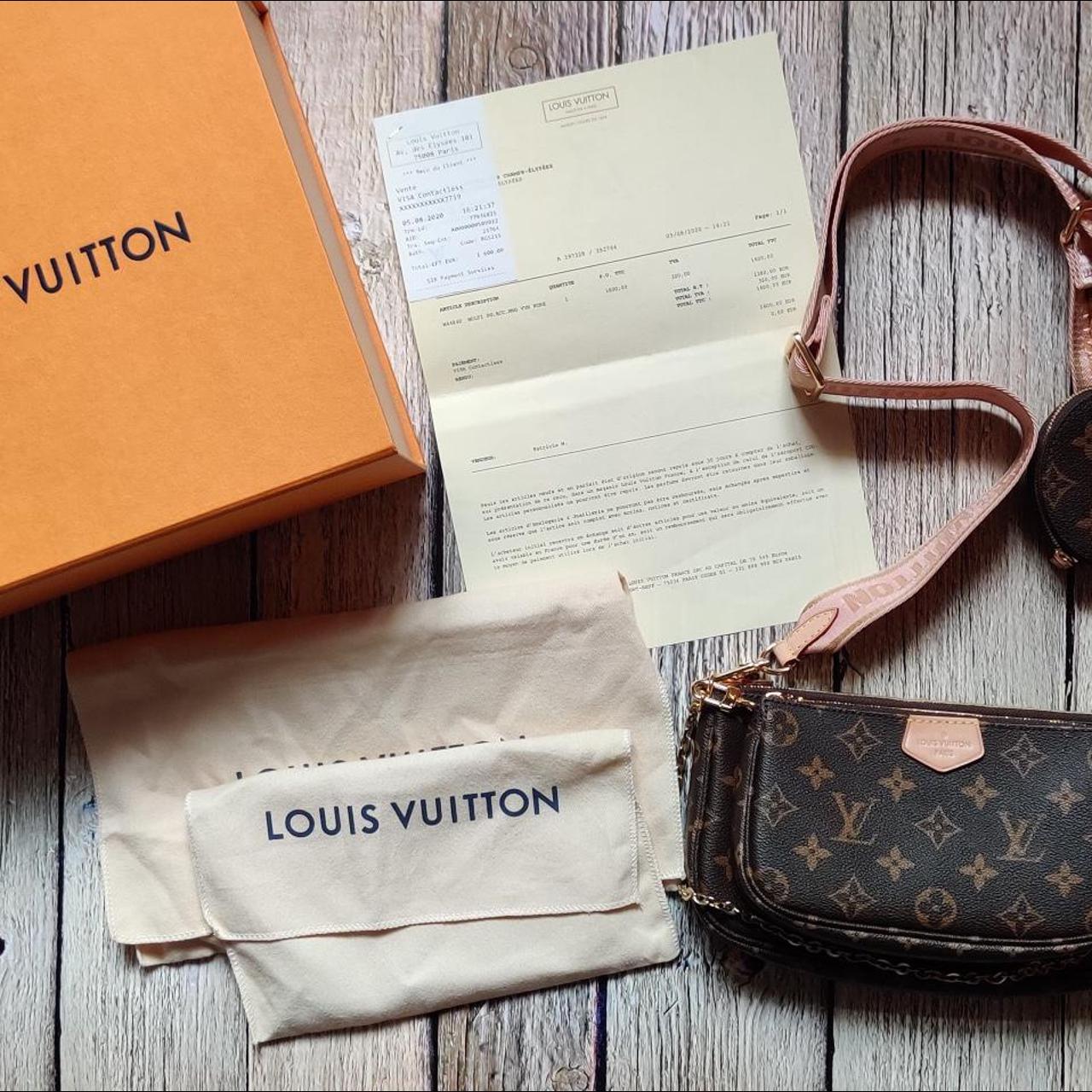 Authentic Louis Vuitton Multi Pochette in Crème - Depop