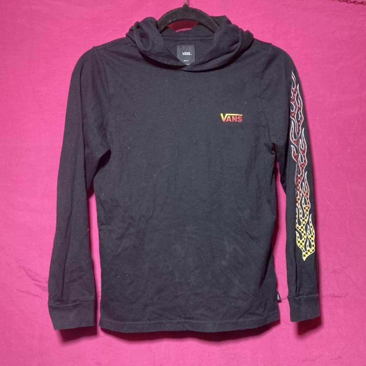 vans long sleeve hooded shirt