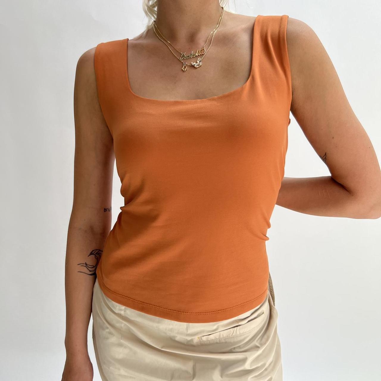 Women's Orange Vest Depop