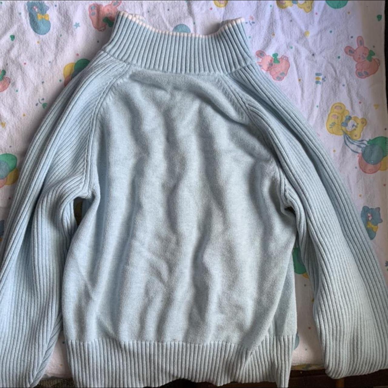 cute thrifted pastel blue sweater!! i unfortunately... - Depop