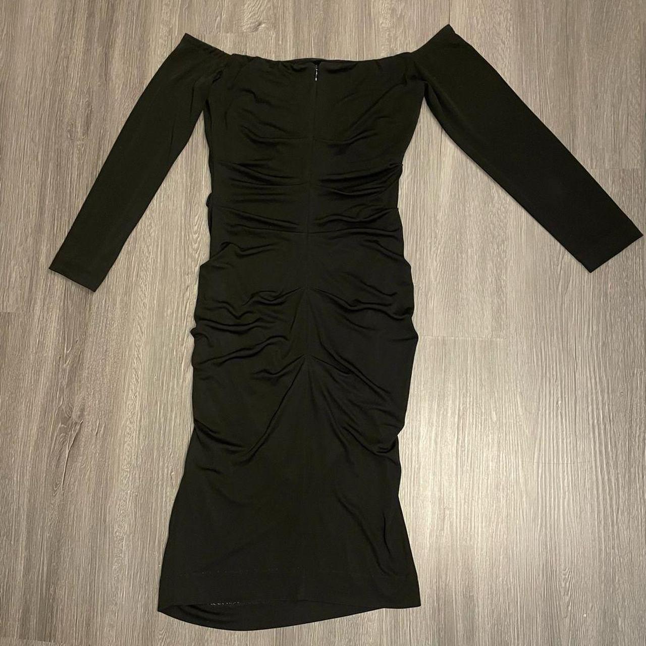 Nicole Miller Women's Black and Gold Dress