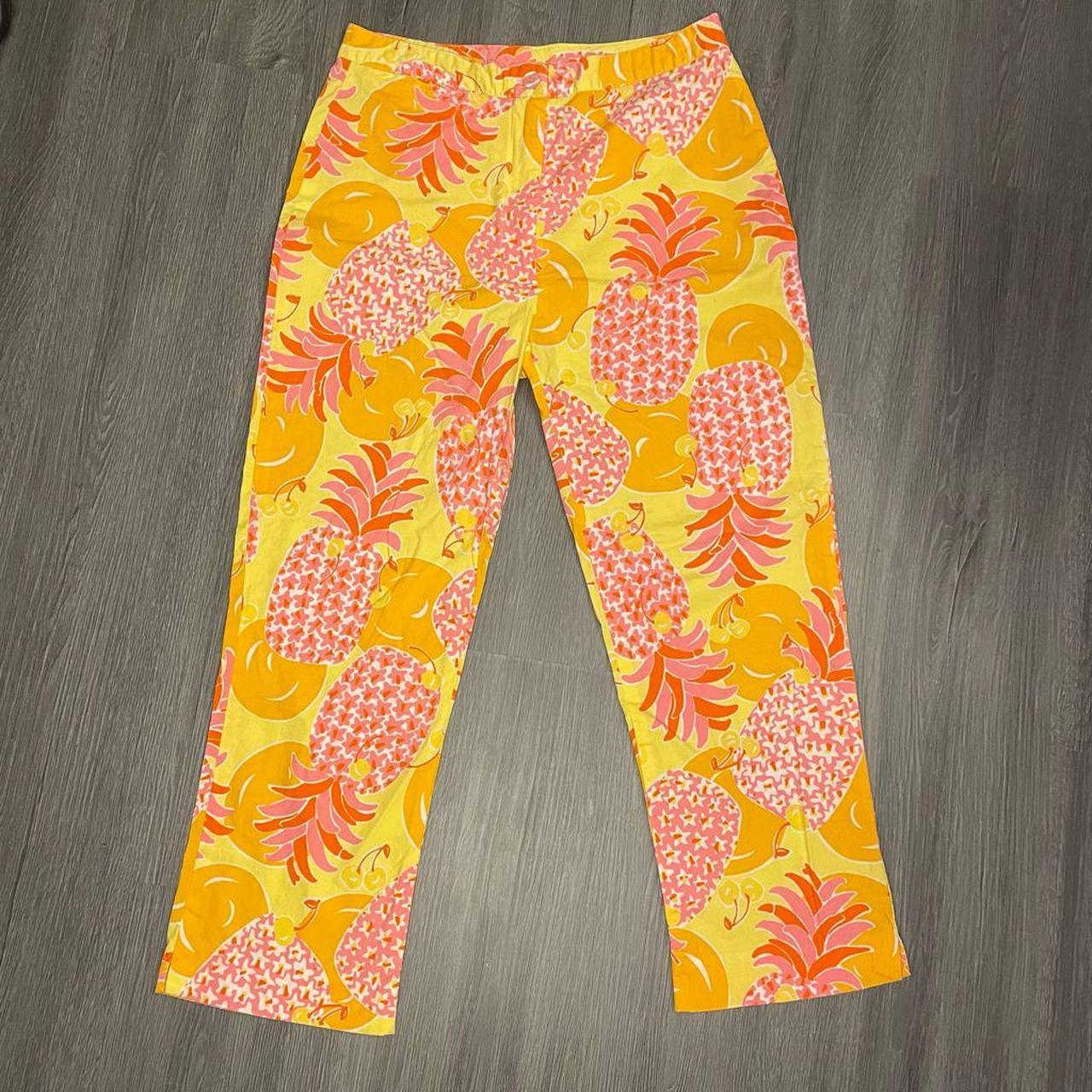 Lilly Pulitzer Women's Pink and Orange Trousers (2)