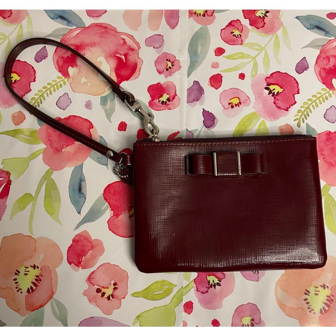 Coach discount maroon wallet