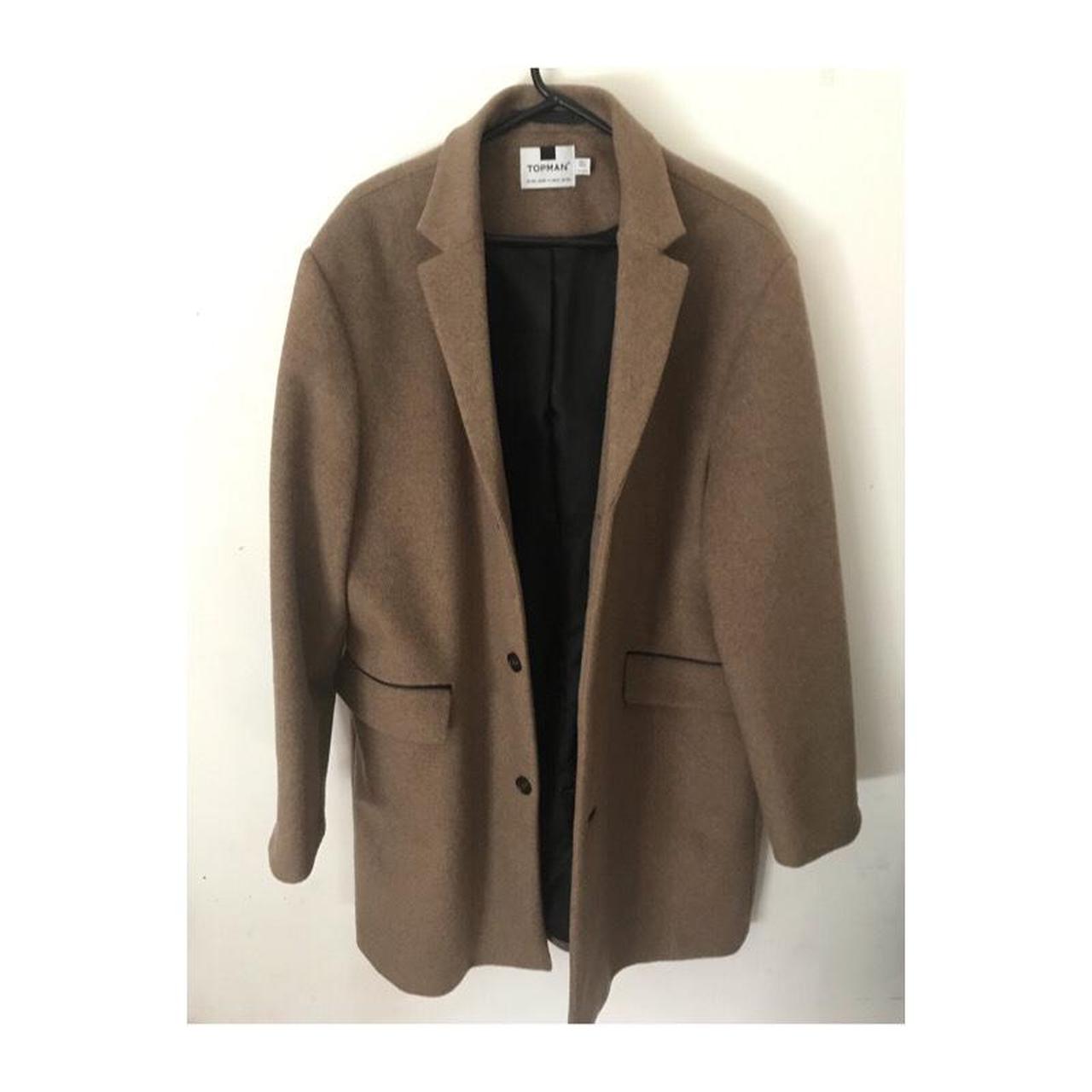 topman camel overcoat
