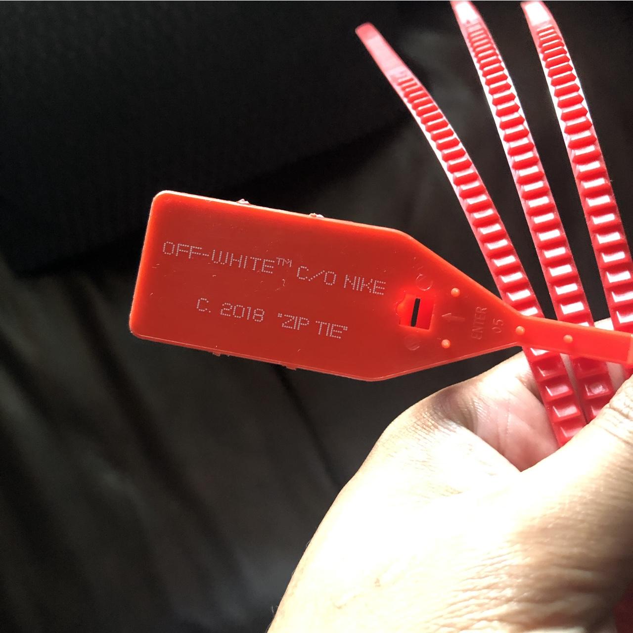 off white t shirt zip tie