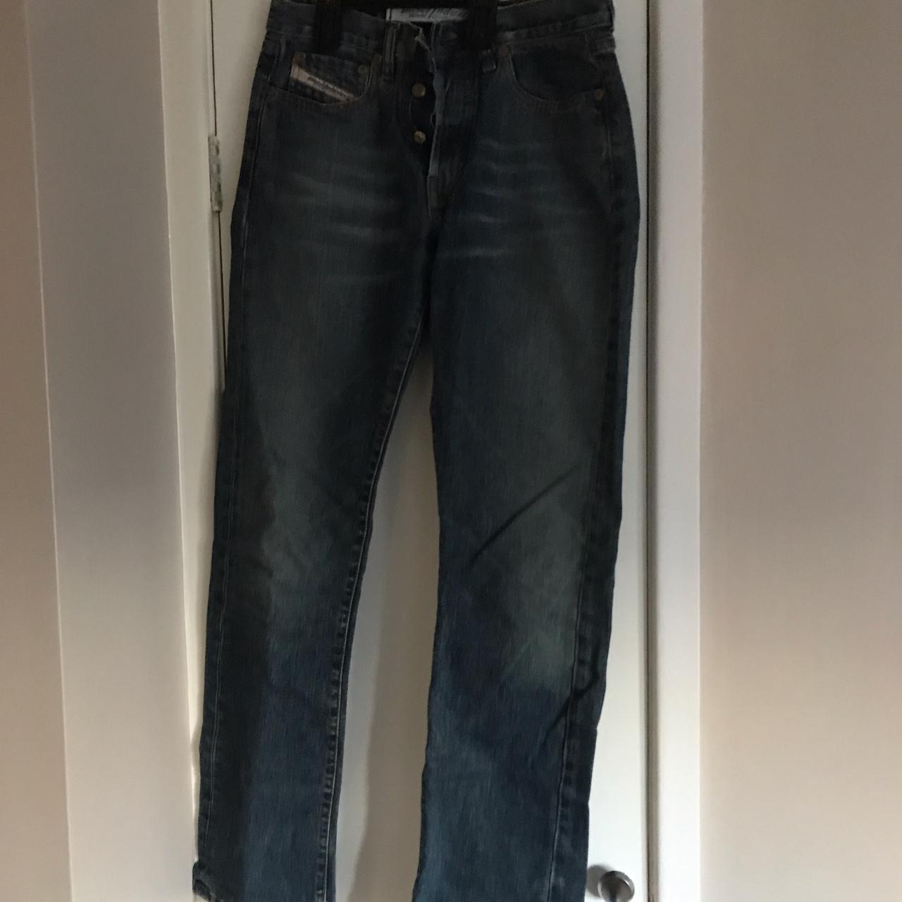 Diesel Jeans unworn 1990s jeans worn look size 27... - Depop