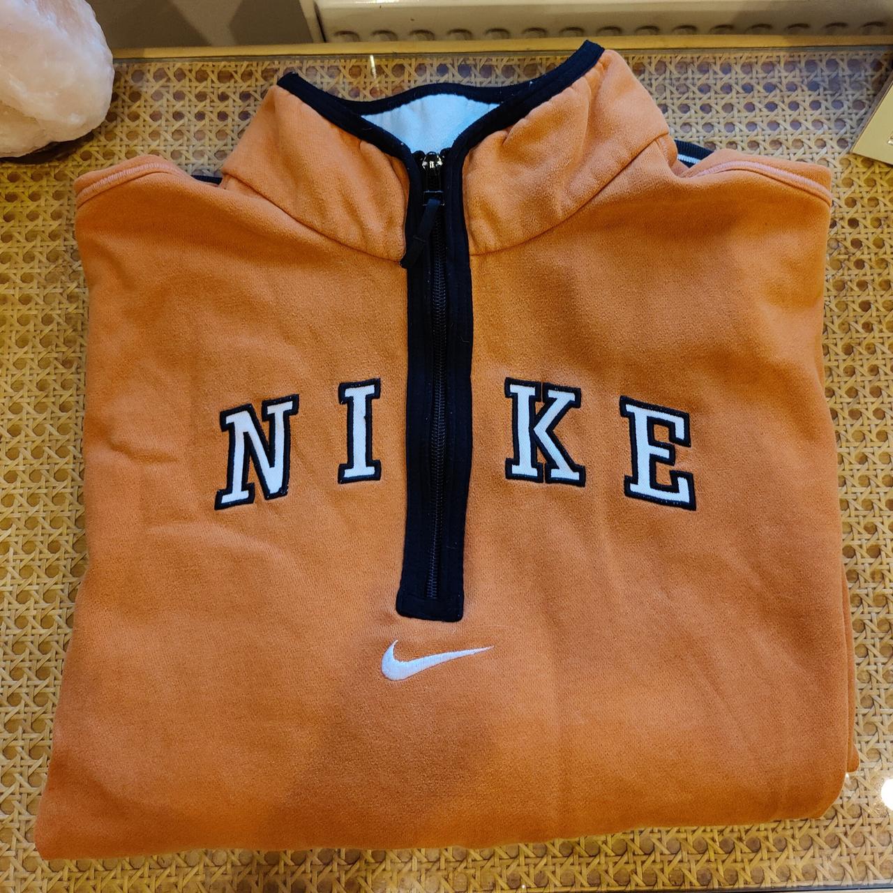 orange vintage nike sweatshirt