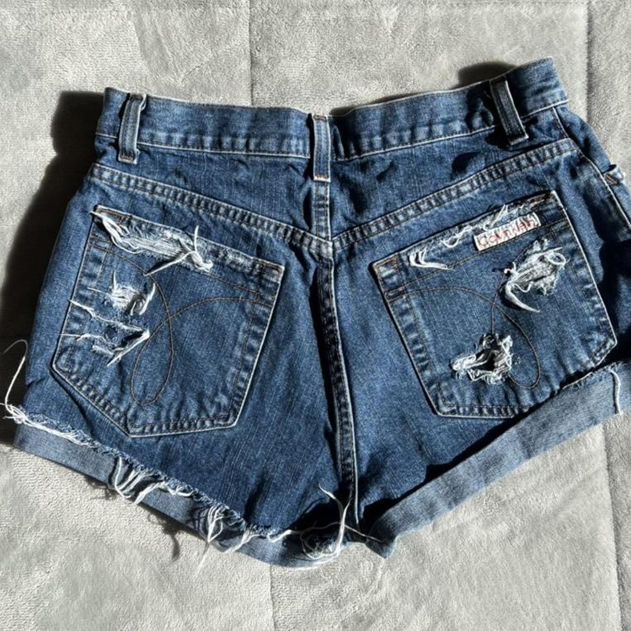 Hand Distressed Vintage Calvin Klein Daisy Duke... - Depop