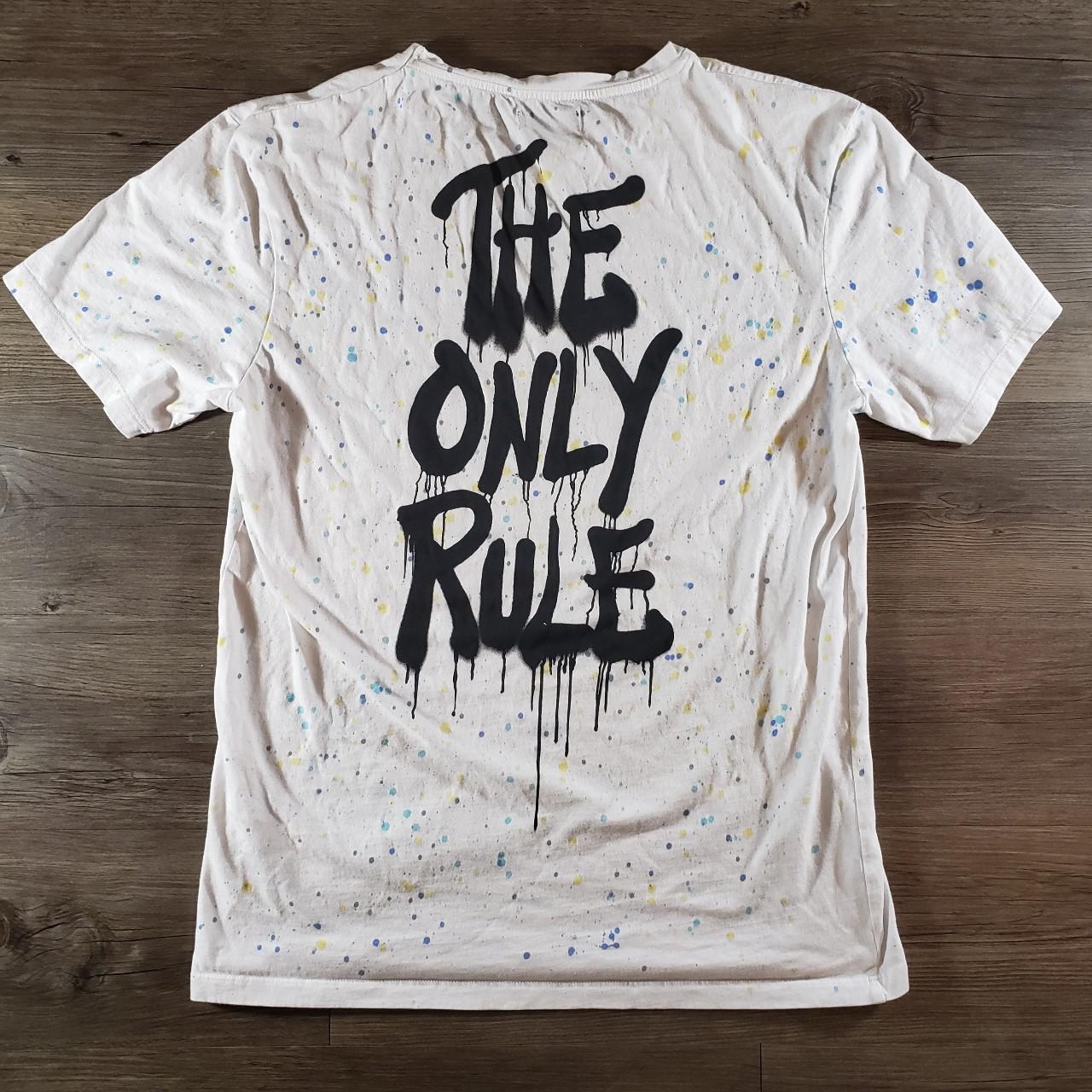 Zara Big Thoughts Splatter T-Shirt Excellent | Depop