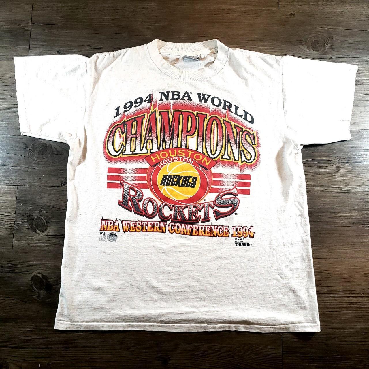 Vintage Nba Champion Houston Rockets Black T-shirt 1994 NBA 