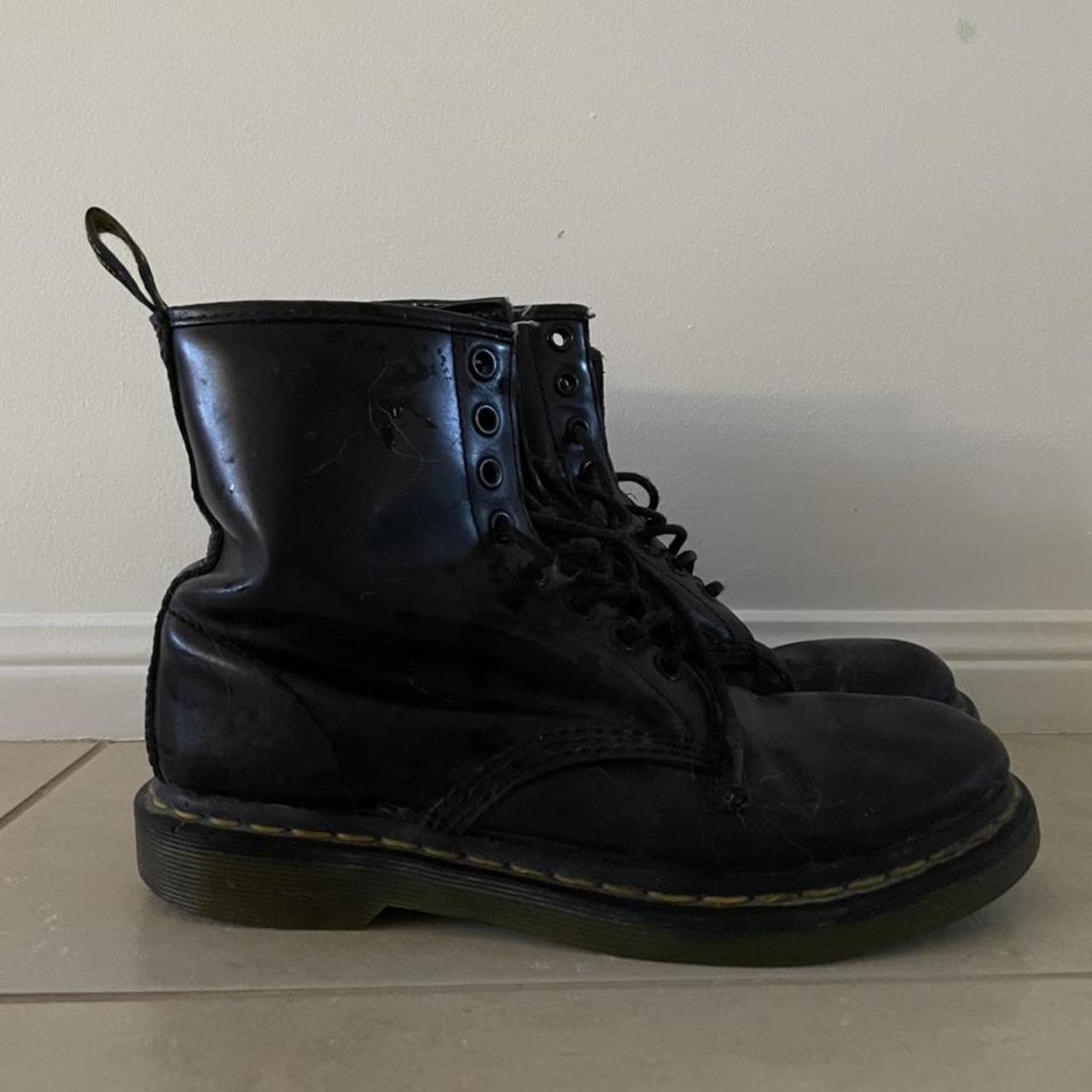 Heavily Worn Doc Martens Black Doc Martens, Well Size EU 38, US