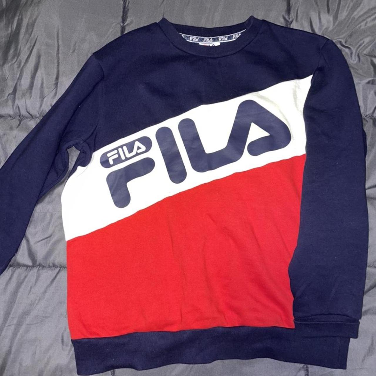 FILA CREWNECK JUMPER BASICALLY BRAND NEW PERFECT... - Depop