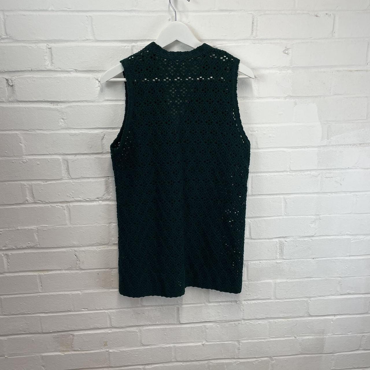 Women’s vintage emerald green sweater vest knitted,... - Depop