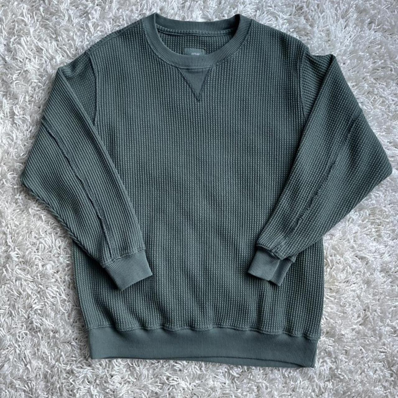 aerie “the sweat waffle crew neck sweatshirt” in... - Depop