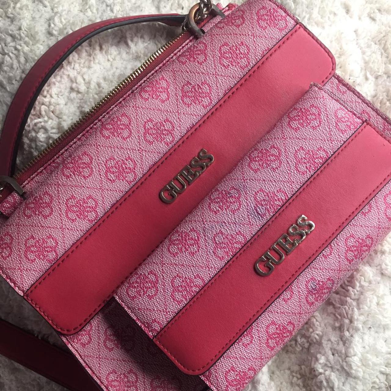 Pink guess purse and matching wallet guess pink. Depop