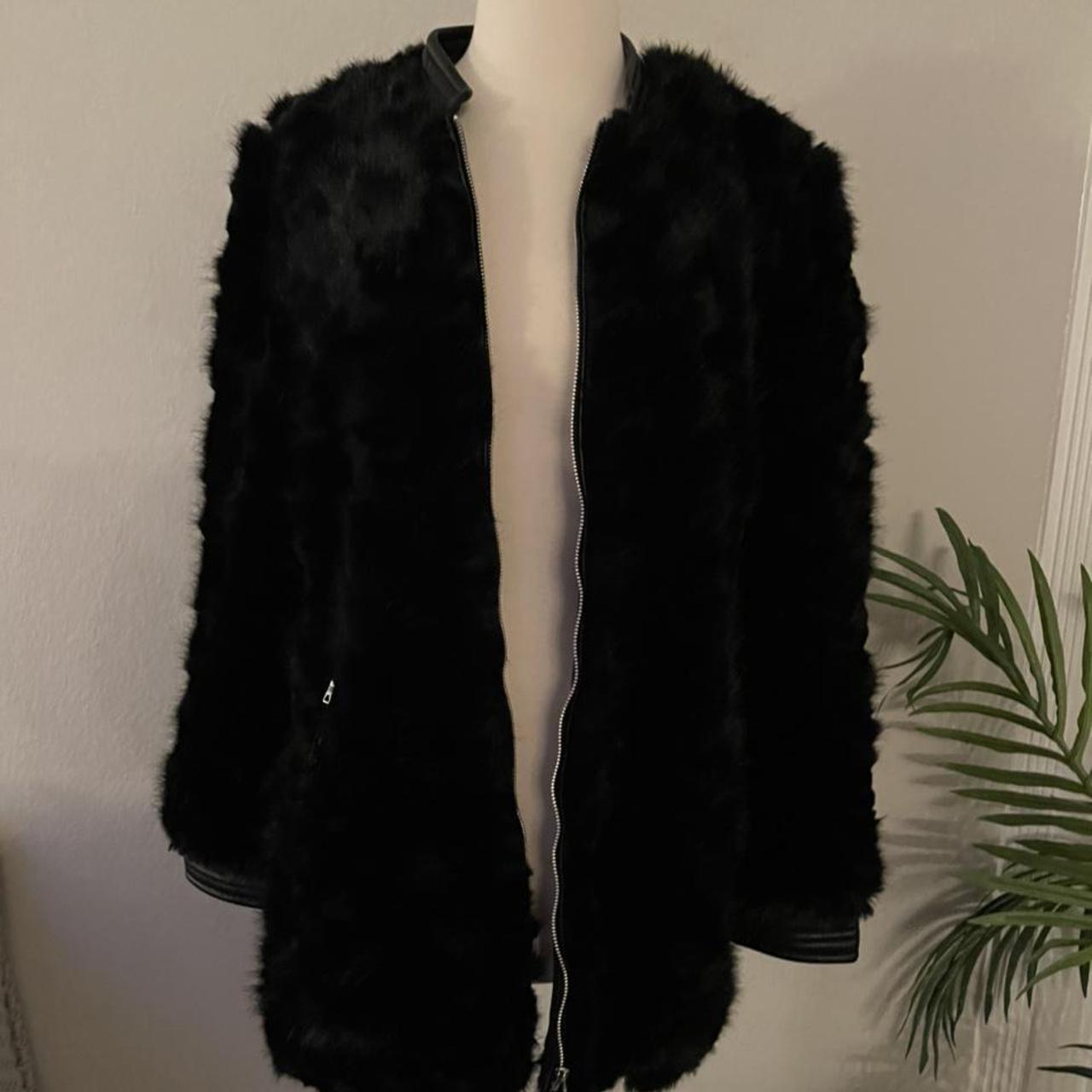 zara oversized faux fur coat