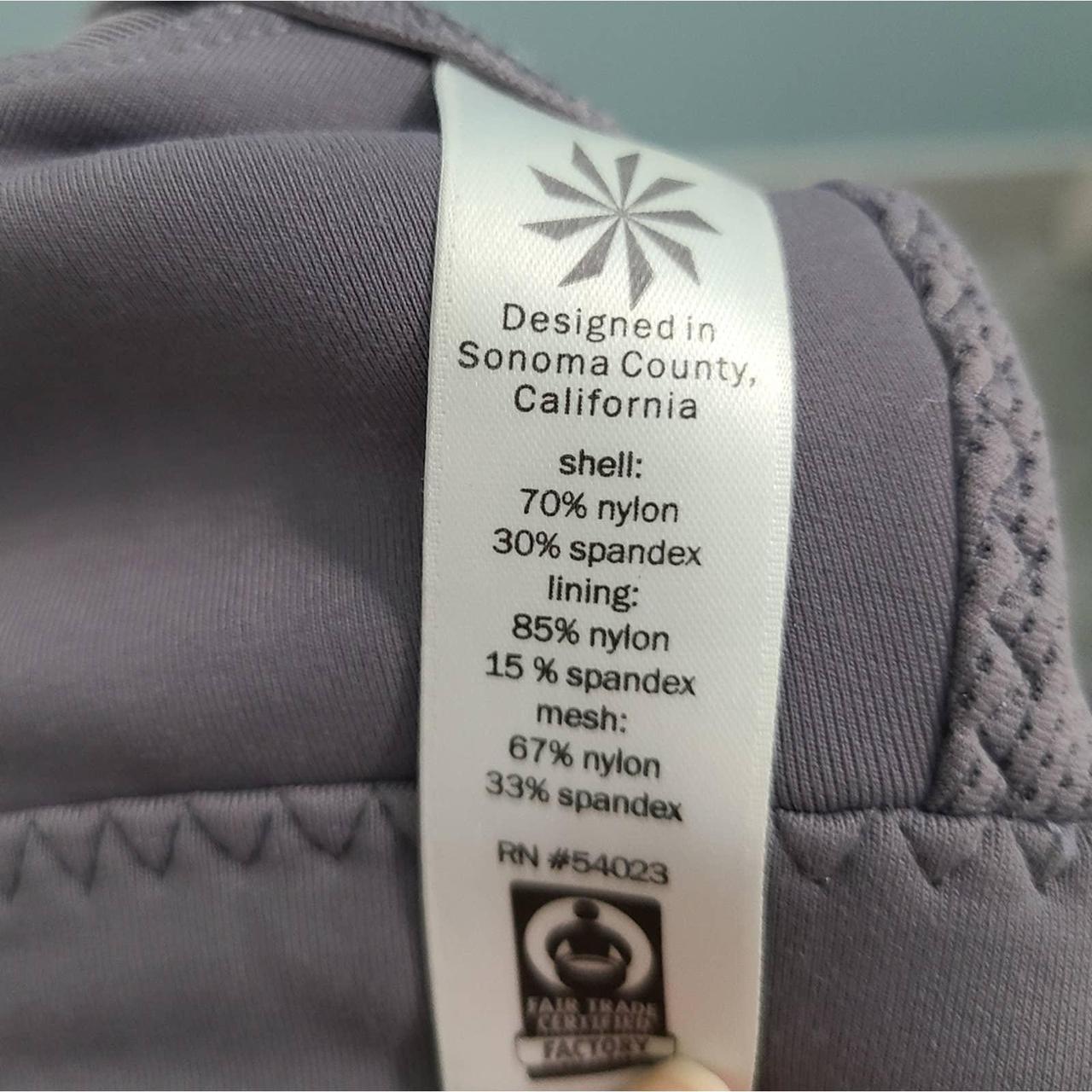 Athleta sports bra with zipper front and racerback... Depop