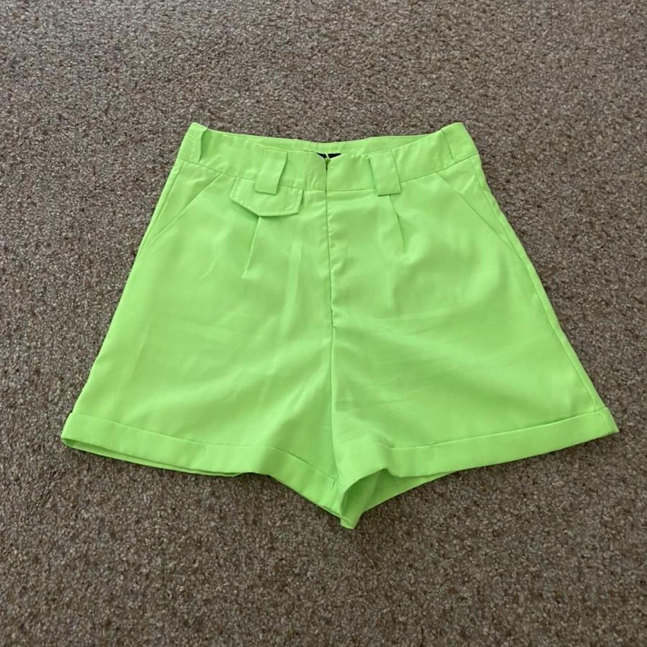Pretty Little Thing Hight Waisted Neon Green... Depop