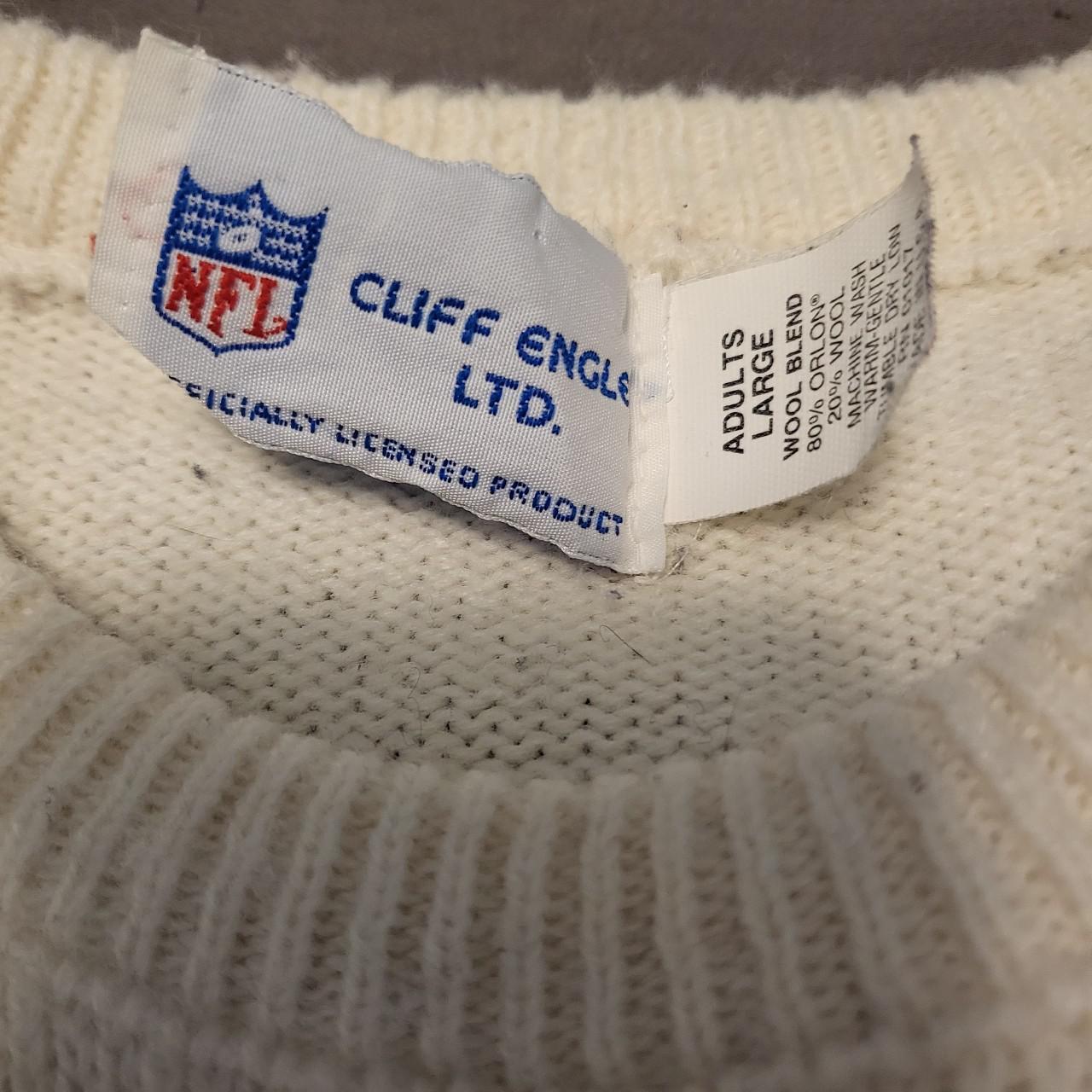 1980's Wool Blend Chicago Bears Sweater by Cliff Engle 